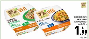 Conad Linea primi piatti pronti verso natura conad veg offerta