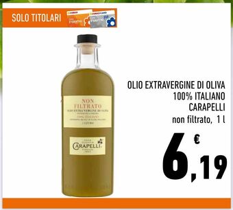 Conad Olio extra vergine di oliva 100% italiano carapelli offerta