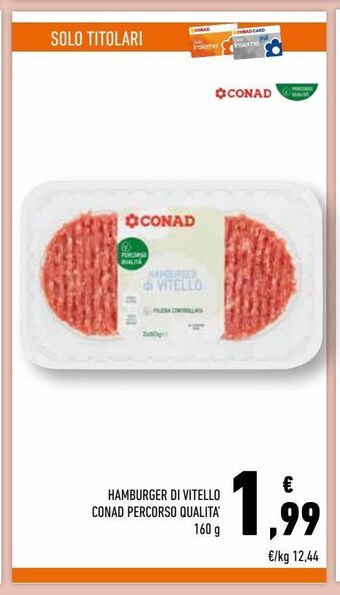 Conad Hamburger di vitello conad percorso qualità offerta