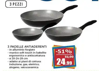 Happy Casa 3 Padelle Antiaderenti 3 pezzi offerta