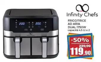 Happy Casa Infinity Chefs Friggitrice Ad Aria Dual 1750W offerta