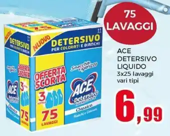 Happy Casa Ace Detersivo Liquido 3x25 lavaggi vari tipi offerta