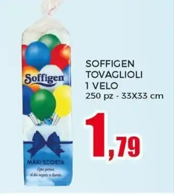 Happy Casa Soffigen Tovaglioli 1 Velo 250 pz - 33x33 cm offerta