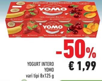 Conad Yomo Yogurt Intero vari tipi 8x125 g offerta