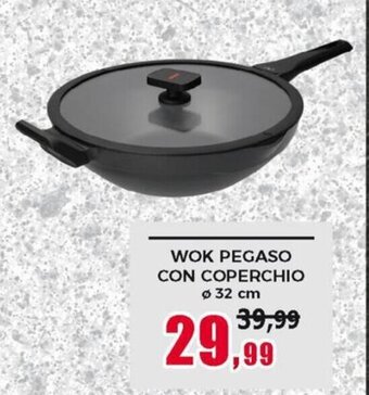 Wok Pegaso Con Coperchio ø 32 cm