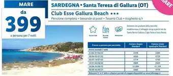 Lidl Club Esse Gallura Beach offerta
