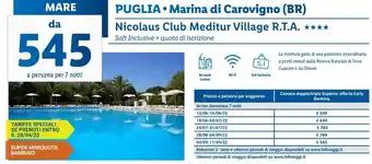 Lidl Nicolaus Club Meditur Village R.T.A. offerta