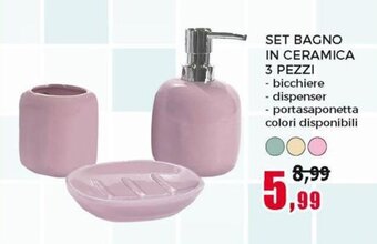 Happy Casa Set Bagno in Ceramica 3 Pezzi offerta