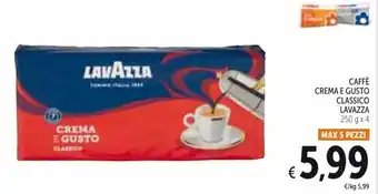Spazio Conad Lavazza Caffè Crema e Gusto Classico 250 g x 4 offerta