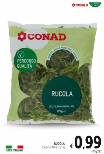 Spazio Conad Rucola 125 g offerta