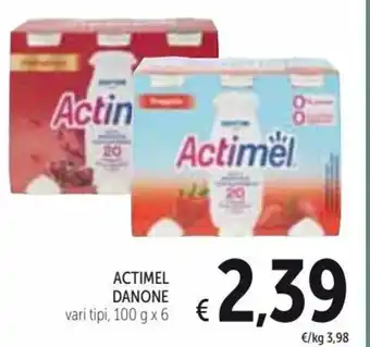 Spazio Conad Danone Actimel vari tipi, 100 g x 6 offerta