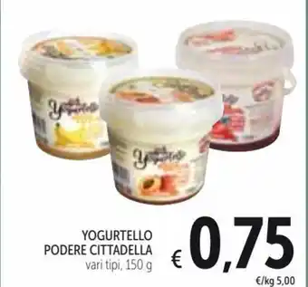 Spazio Conad Yogurtello Podere Cittadella vari tipi, 150 g offerta