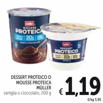 Müller Dessert Proteico o Mousse Proteica vaniglia o cioccolato, 200 g