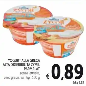 Spazio Conad Parmalat Yogurt alla Greca Alta Digeribilità Zymil 150 g offerta