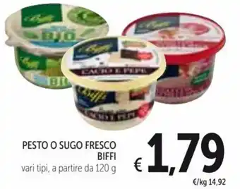 Spazio Conad Pesto O Sugo Fresco Biffi vari tipi 120 g offerta