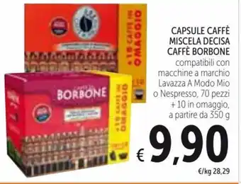 Spazio Conad Caffè Borbone Capsule Caffè Miscela Decisa 350 g offerta