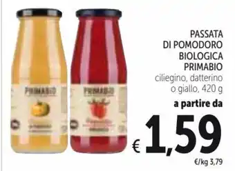 Primabio Passata di Pomodoro Biologica 420 g