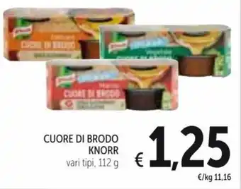 Spazio Conad Knorr Cuore di Brodo vari tipi 112 g offerta