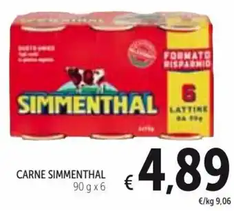 Spazio Conad Simmenthal Carne 90 g x 6 offerta