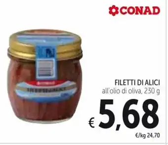 Spazio Conad Conad Filetti di Alici all'olio di oliva 230 g offerta