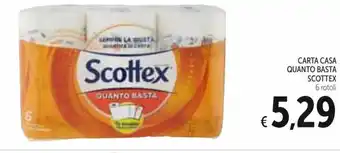 Spazio Conad Scottex Carta Casa Quanta Basta 6 rotoli offerta