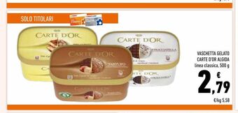 Conad Vaschetta gelato carte d'or algida offerta