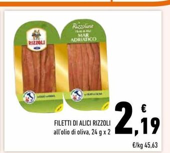 Conad Filetti di alici rizzoli offerta