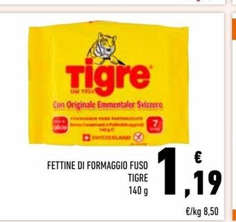 Conad Fettine di formaggio fuso tigre offerta