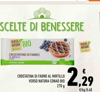 Conad Crostatina di farro al mirtillo verso natura conad bio offerta