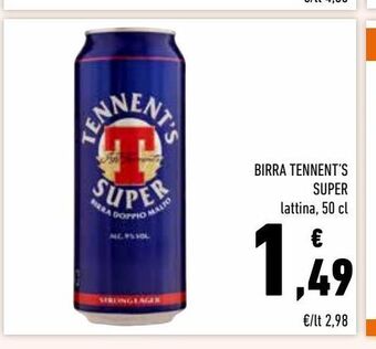 Conad Birra tennent's super offerta