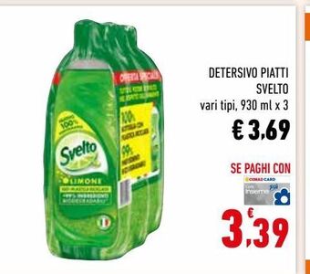 Conad Detersivo piatti svelto offerta