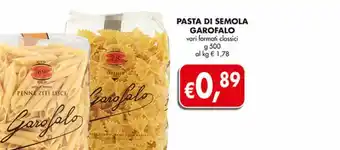 Pasta di semola garofalo vari formati classici g 500