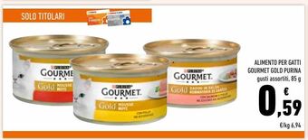 Conad Alimento per gatti gourmet gold purina offerta