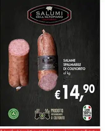 Supermercato Coal Salame spalmabile di colfiorito al kg offerta