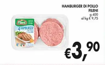 Hamburger di pollo fileni