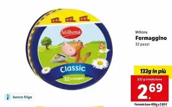 Lidl Milbona formaggino 32 pezzi offerta