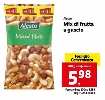 Lidl Alesto mix di frutta a guscio offerta