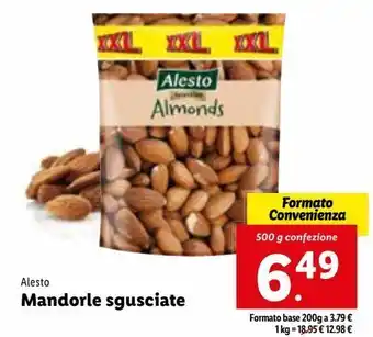 Lidl Alesto mandorle sgusciate 500g offerta