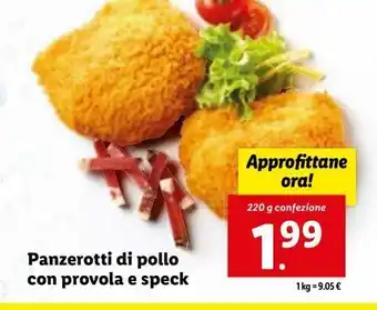 Lidl Panzerotti di pollo con provola e speck 220g offerta