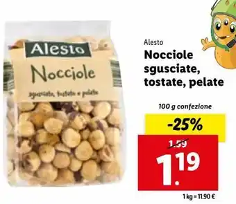 Lidl Alesto nocciole sgusciate, tostate, pelate 100g offerta