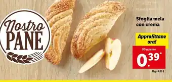 Lidl Sfoglia mela con crema 90g offerta