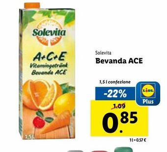 Lidl Solevita bevanda ace offerta