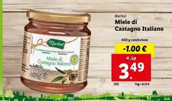 Lidl Maribel miele di castagno italiano 400g offerta