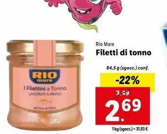 Rio mare filetti di tonno 84,5g
