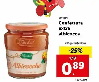 Lidl Maribel confettura extra albicocca 425g offerta