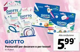 Lidl Giotto pennarelli per decorare o per tessuti offerta