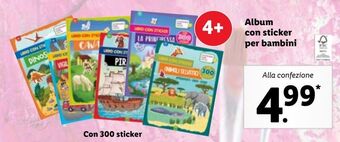 Lidl Album con sticker per bambini offerta