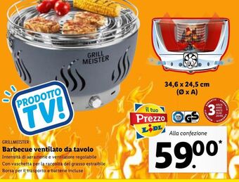 Grillmeister barbecue ventilato da tavolo