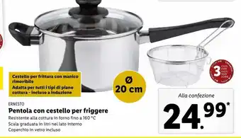 Lidl Ernesto pentola con cestello per friggere offerta