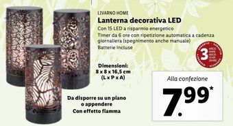 Lidl Livarno home lanterna decorativa led offerta